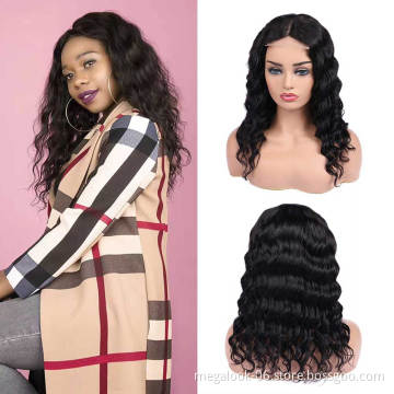 Top Quality Raw Virgin Hair Brazilian Full Cuticle Unprocessed Swiss Loose Wave 150% Density 4*4 Lace Closure Wig